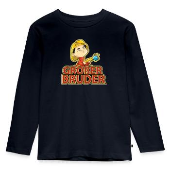 Big Brother - Kids' Premium Longsleeve Shirt - navy - Front - AI Model Kid Female (0cm)