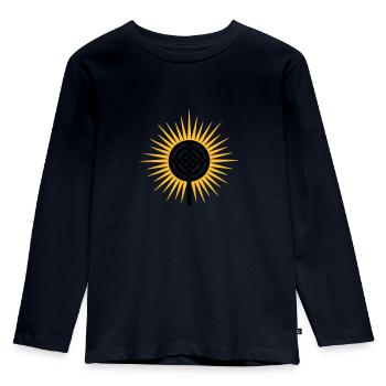 Cross of Atlantis - Platon - Symbol New Wisdom / - Kids' Premium Longsleeve Shirt - navy - Front - AI Model Kid Female (0cm)