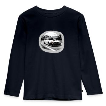 JDM Sportcar Tuning Driftcar Car Gift PS - Kids' Premium Longsleeve Shirt - navy - Front - AI Model Kid Female (0cm)