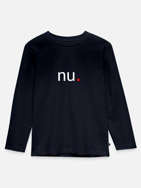 nu Spruch Oberlausitz Dialekt - Kinder Premium Bio Langarmshirt - Navy