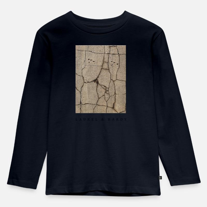 Laurel & Hardy - Kinder Premium Bio Langarmshirt - Navy