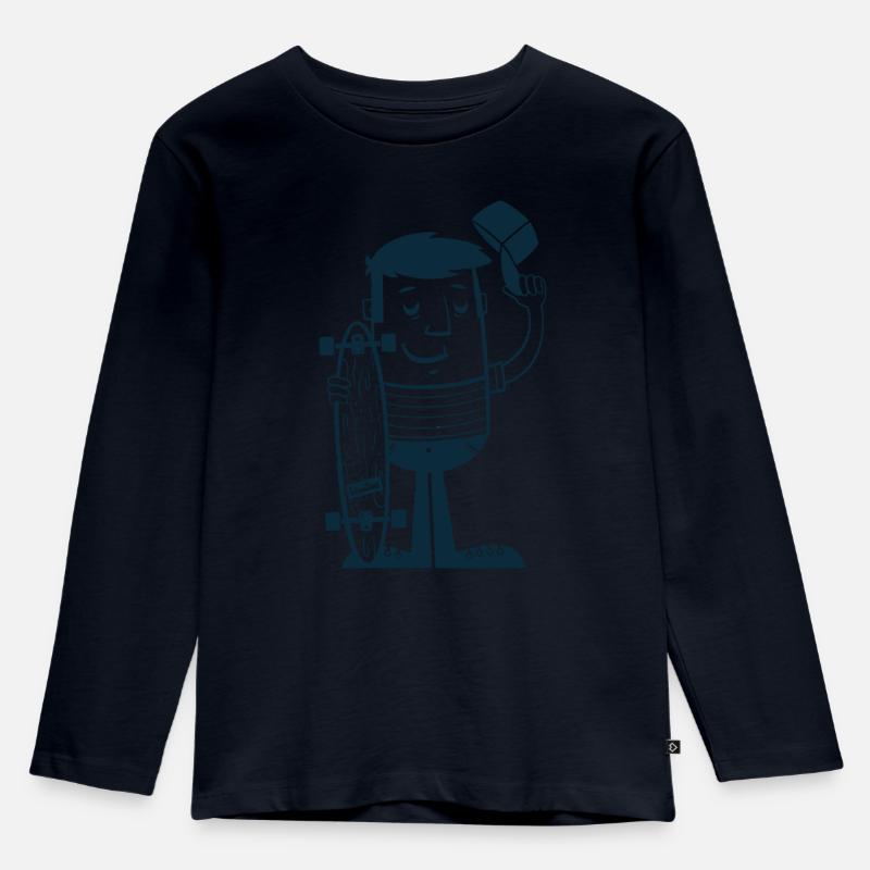Don't Call It Skateboard - Kinder Premium Bio Langarmshirt - Navy