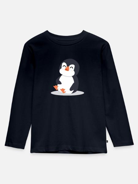 Pinguin - Kinder Premium Bio Langarmshirt - Navy