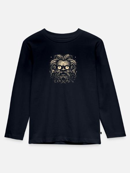 Galaktisch Wild - Kinder Premium Bio Langarmshirt - Navy