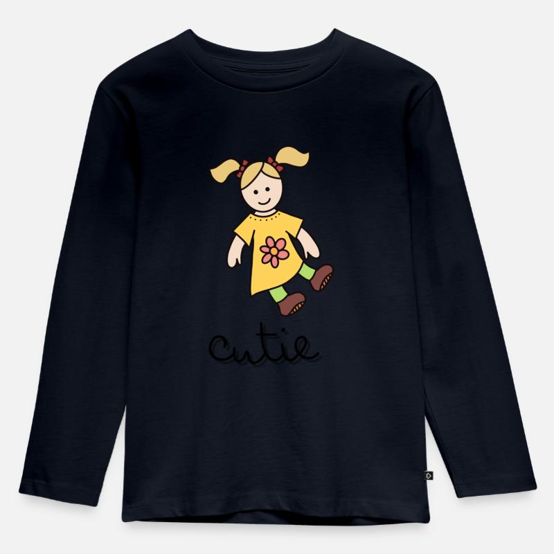 CUTIE - Kinder Premium Bio Langarmshirt - Navy