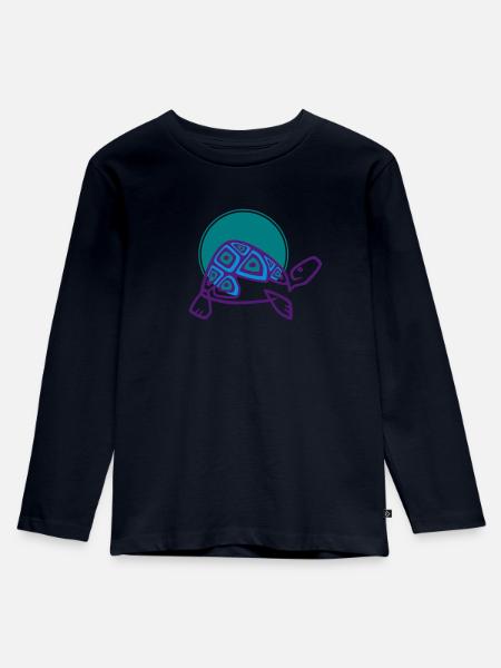 Kassiopeia - Kinder Premium Bio Langarmshirt - Navy