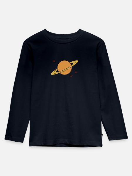 Kosmos - Kinder Premium Bio Langarmshirt - Navy