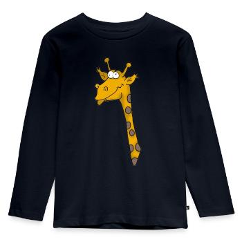 Giraffe 3 - Kids' Premium Longsleeve Shirt - navy - Front - AI Model Kid Female (0cm)