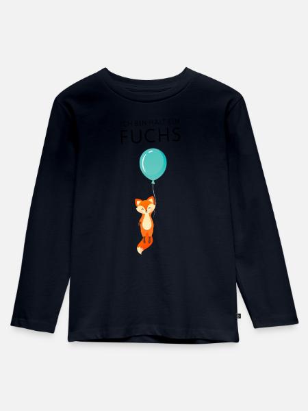 Ich Bin Halt Ein Fuchs Einschulung Schule - Kinder Premium Bio Langarmshirt - Navy