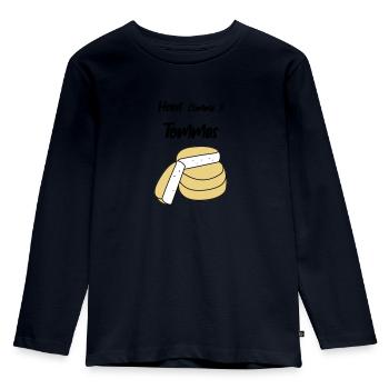 Haut comme trois tommes - T-shirt manches longues Premium Enfant - bleu marine - Devant - AI Model Kid Female (0cm)