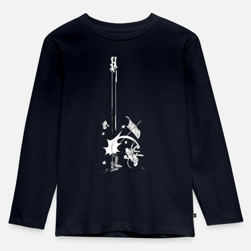 Asterix & Obelix Tchac! - Kinder Premium Bio Langarmshirt - Navy