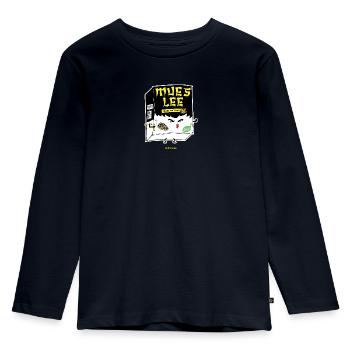 mueslee-studio haka - Kinder Premium Bio Langarmshirt - Navy - Vorne - AI Model Kid Female (0cm)