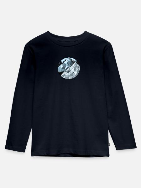 Kletterwand - Kinder Premium Bio Langarmshirt - Navy