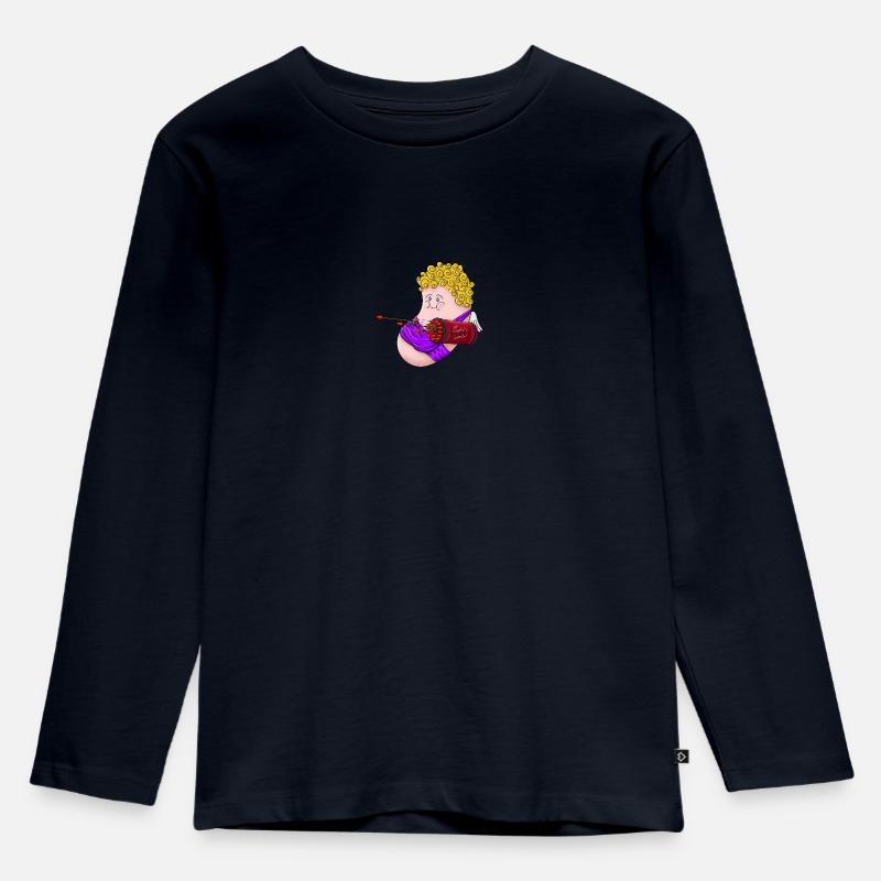 CupidBean - Kinder Premium Bio Langarmshirt - Navy