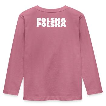 Polska - T-shirt manches longues Premium Enfant - mauve - Dos - AI Model Kid Female (0cm)