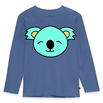 Mignon ours Koala - T-shirt manches longues Premium Enfant - bleu pigeon - Devant - AI Model Kid Female (0cm)