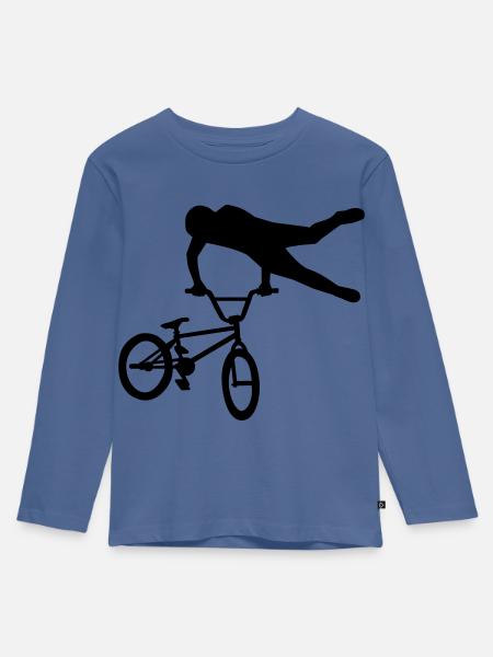 BMX - Kinder Premium Bio Langarmshirt - Taubenblau