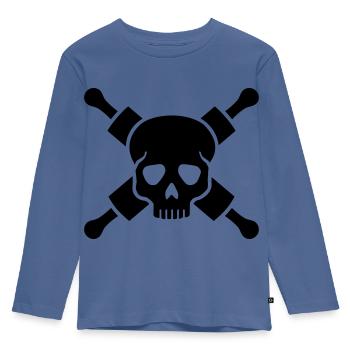Baker - Kids' Premium Longsleeve Shirt - stone blue - Front - AI Model Kid Female (0cm)