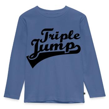 Triple Jump - Kids' Premium Longsleeve Shirt - stone blue - Front - AI Model Kid Female (0cm)