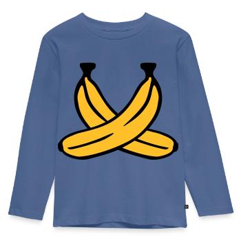 Banana - Kids' Premium Longsleeve Shirt - stone blue - Front - AI Model Kid Female (0cm)