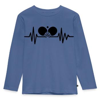 Ping-pong - Kids' Premium Longsleeve Shirt - stone blue - Front - AI Model Kid Female (0cm)