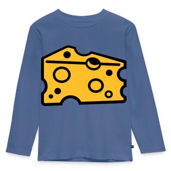 Cheese - Kids' Premium Longsleeve Shirt - stone blue - Front - AI Model Kid Female (0cm)