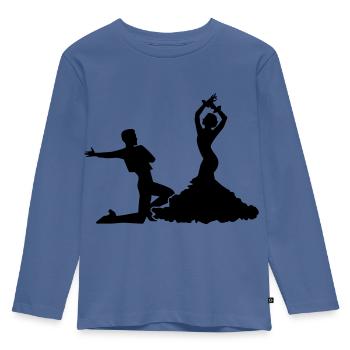 Flamenco - Kids' Premium Longsleeve Shirt - stone blue - Front - AI Model Kid Female (0cm)