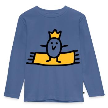 Fliegender Teppich - V2 - Kinder Premium Bio Langarmshirt - Taubenblau - Vorne - AI Model Kid Female (0cm)