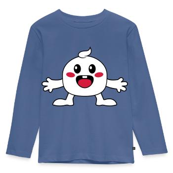 Petite fille mignonne - T-shirt manches longues Premium Enfant - bleu pigeon - Devant - AI Model Kid Female (0cm)