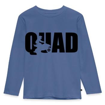 Quad - Kids' Premium Longsleeve Shirt - stone blue - Front - AI Model Kid Female (0cm)