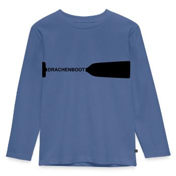 Drachenboot Paddel Drachenbootsport 1c - Kinder Premium Bio Langarmshirt - Taubenblau - Vorne - AI Model Kid Female (0cm)