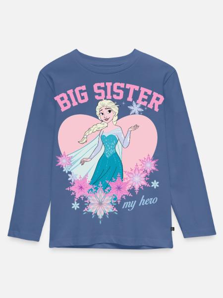 Frozen Big Sister My Hero Mit Elsa - Kinder Premium Bio Langarmshirt - Taubenblau
