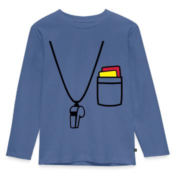 Referee - Kids' Premium Longsleeve Shirt - stone blue - Front - AI Model Kid Female (0cm)