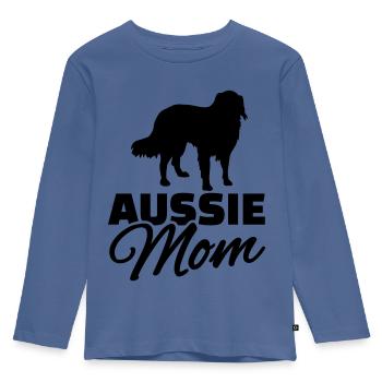 Aussie Mom - T-shirt manches longues Premium Enfant - bleu pigeon - Devant - AI Model Kid Female (0cm)