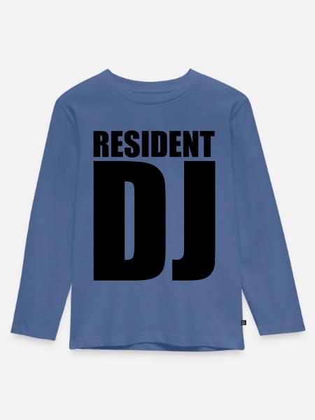 DJ - Kinder Premium Bio Langarmshirt - Taubenblau