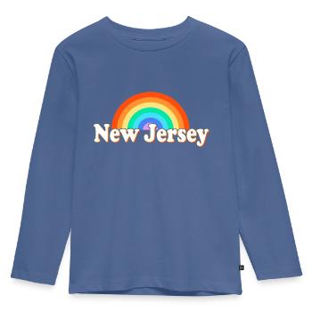 New Jersey - T-shirt manches longues Premium Enfant - bleu pigeon - Devant - AI Model Kid Female (0cm)