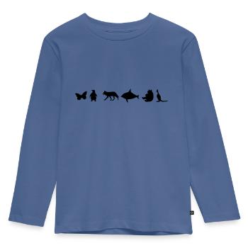 Animals - Kids' Premium Longsleeve Shirt - stone blue - Front - AI Model Kid Female (0cm)