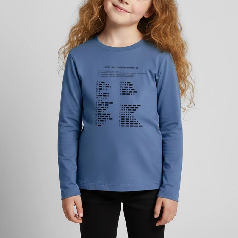 Morse code Kids' Premium Longsleeve Shirt