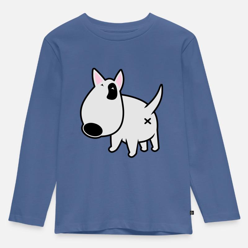bully_illu_backside_3c - Kids' Premium Longsleeve Shirt - stone blue