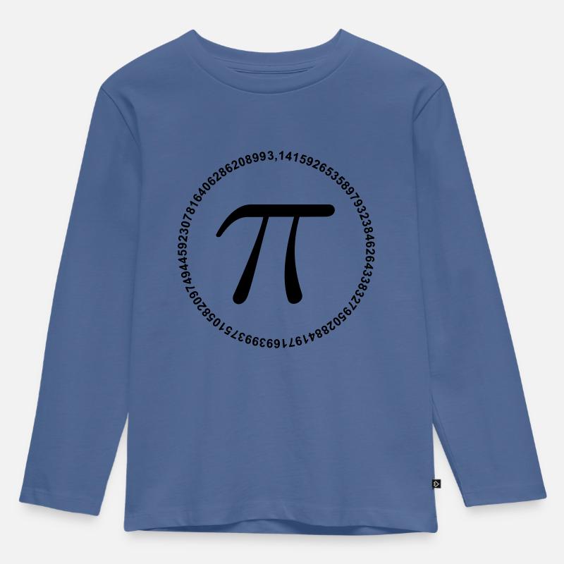 Pi 3.14 Kreis - Kinder Premium Bio Langarmshirt - Taubenblau