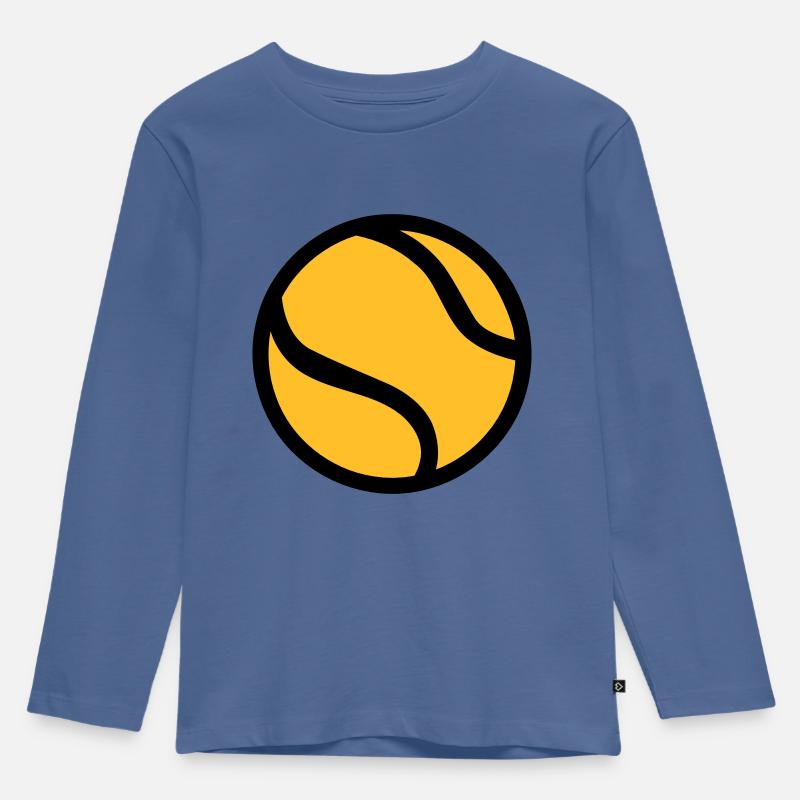 Tennis - Kinder Premium Bio Langarmshirt - Taubenblau