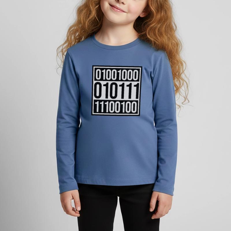 Binär Code Programm Sprache Kinder Premium Bio Langarmshirt