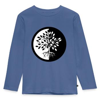 ARBRE DE VIE - T-shirt manches longues Premium Enfant - bleu pigeon - Devant - AI Model Kid Female (0cm)