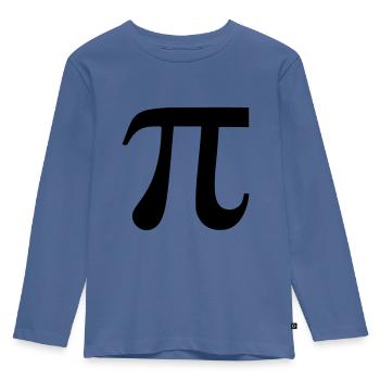 Pi - Kids' Premium Longsleeve Shirt - stone blue - Front - AI Model Kid Female (0cm)