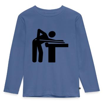 Pool billards - Kids' Premium Longsleeve Shirt - stone blue - Front - AI Model Kid Female (0cm)