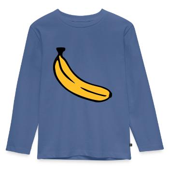 Banana - Kids' Premium Longsleeve Shirt - stone blue - Front - AI Model Kid Female (0cm)