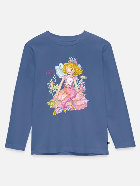Prinzessin Lillifee Meerjungfrau - Kinder Premium Bio Langarmshirt - Taubenblau