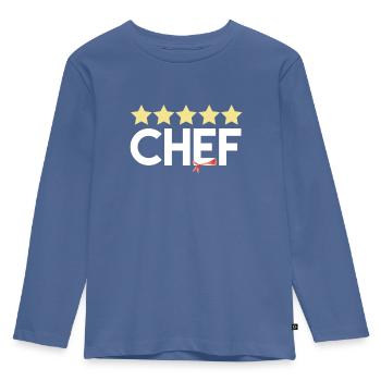 Star chef gift - Kids' Premium Longsleeve Shirt - stone blue - Front - AI Model Kid Female (0cm)