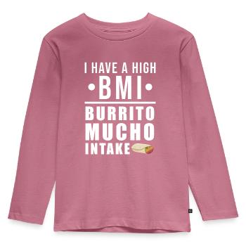 burrito - Kids' Premium Longsleeve Shirt - mauve - Front - AI Model Kid Female (0cm)