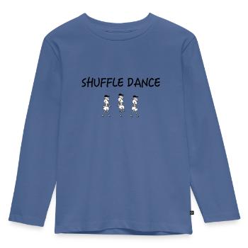 Shuffle Dance Dance - Kinder Premium Bio Langarmshirt - Taubenblau - Vorne - AI Model Kid Female (0cm)